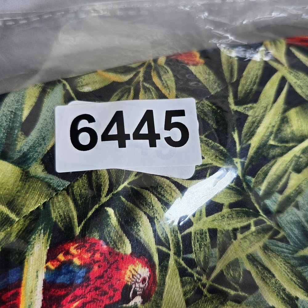 Herve‎ Benard Collection Silk Capri Pants Woman 12 Green Tropical Parrot Print - Picture 11 of 11